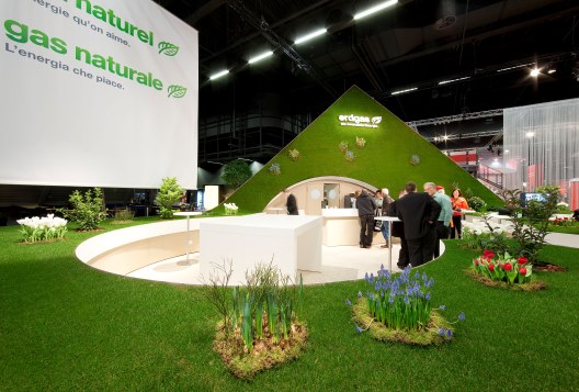 Grüne Wiese für erdgas auf der Swissbau